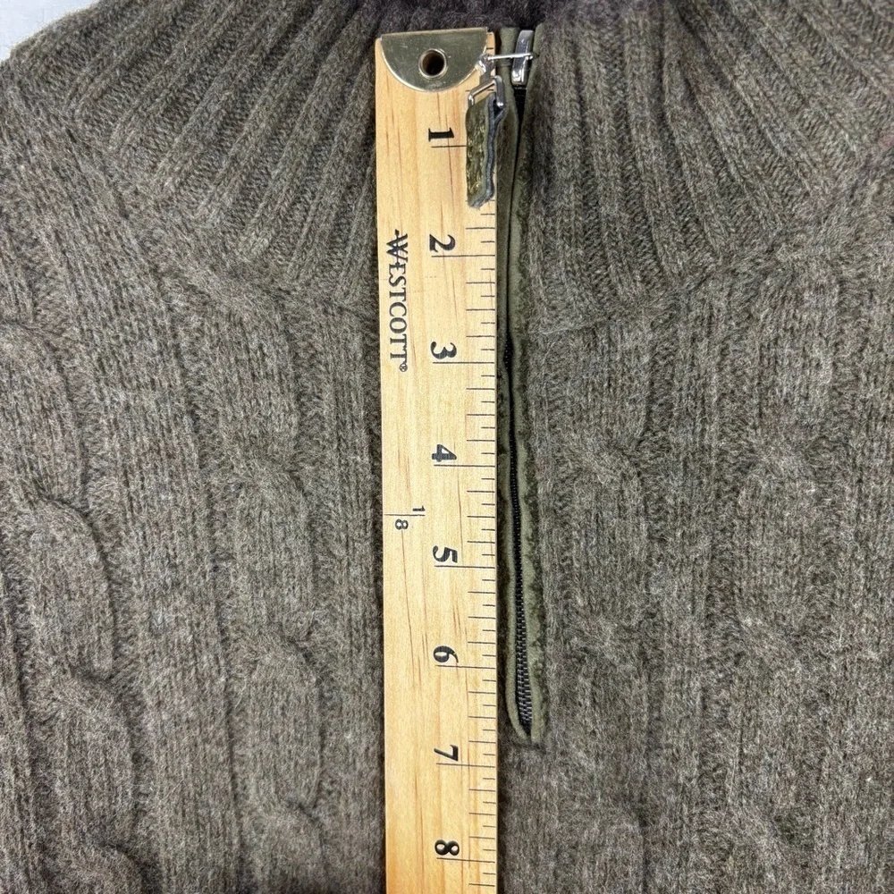 Daniele Blasi Wool blend 1/4 zip Men’s Sweater Brown Size L Preppy Collegiate